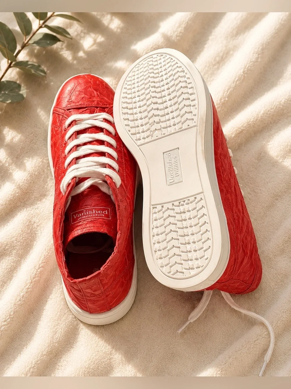 Palladium Red High-Top Sneakers